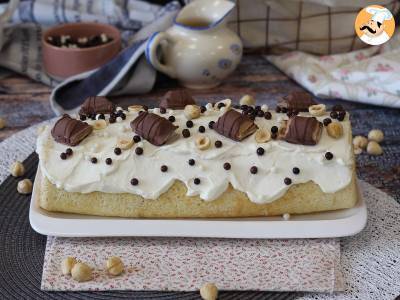 Recept Makkelijk broodje met kinder bueno-smaak, perfect als verjaardagstaart of kerststol!