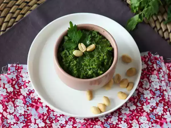 Recept Peterselie en pinda pesto, een explosie van smaken