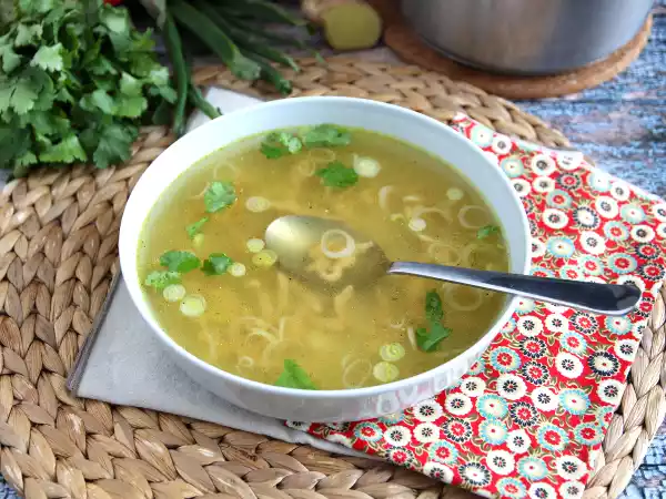 Recept Aziatische kippensoep, ultra geurige en troostende