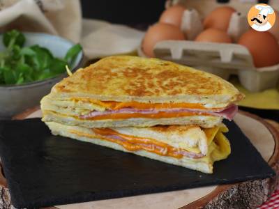 Recept Broodje omelet express - franse toast omelet sandwich - eiersandwich hack