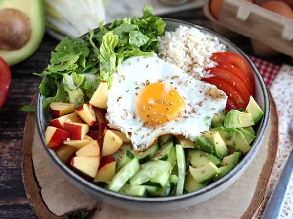 Recept Vegetarische buddha bowl - een prachtige uitgebalanceerde en kleurrijke salade!