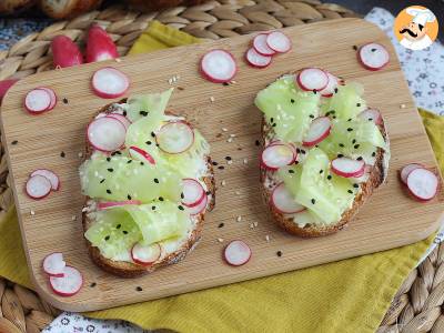 Recept Broodjes komkommer en radijs met roomkaas