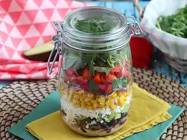 Recept Mexicaanse saladepotjes