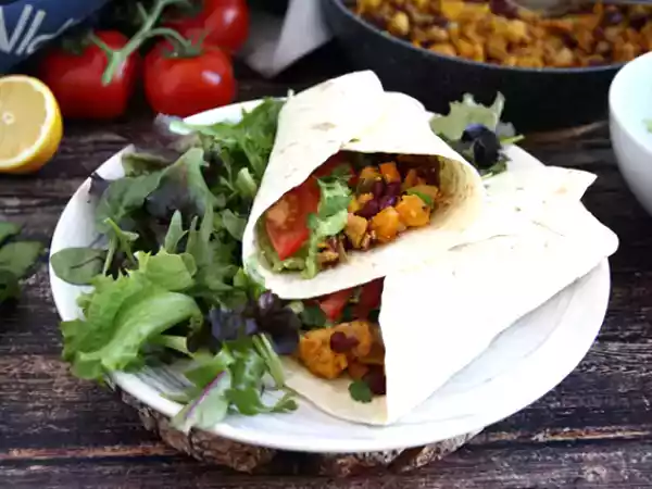 Recept Vegetarische fajita's met textuur soja-eiwit