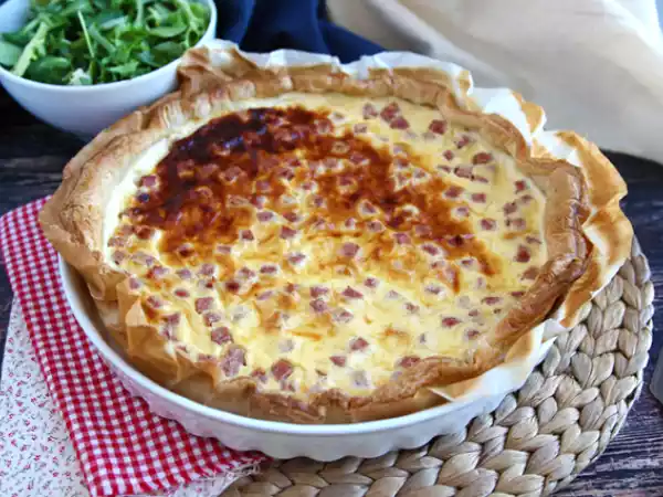 Recept Quiche met magere ham, kaas en yoghurt!