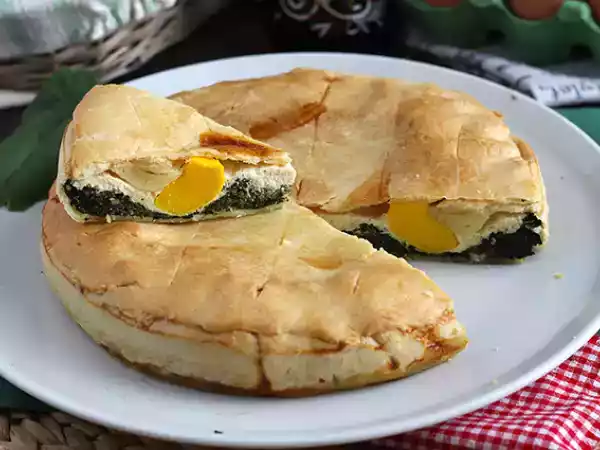 Recept Spinazietaart met ricotta en eieren - italiaanse torta pasqualina