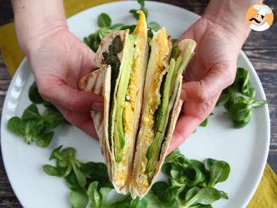 Recept Tosti wrap in brunchstijl - tortilla wrap hack