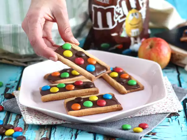 Recept Zandkoekjes met m&m's