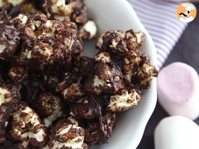 Recept Chocolade popcorn en marshmallow