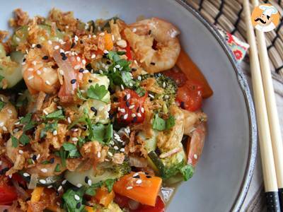 Recept Groentewok met garnalen