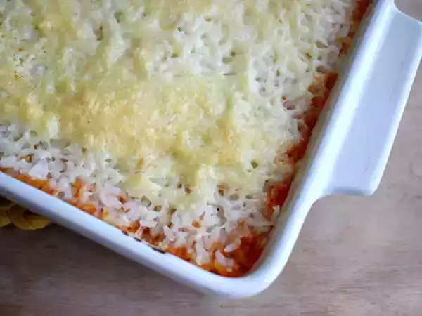 Recept Gratin van rijst en tomaat
