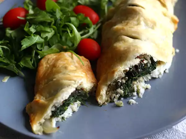 Recept Heek in bladerdeeg met spinazie