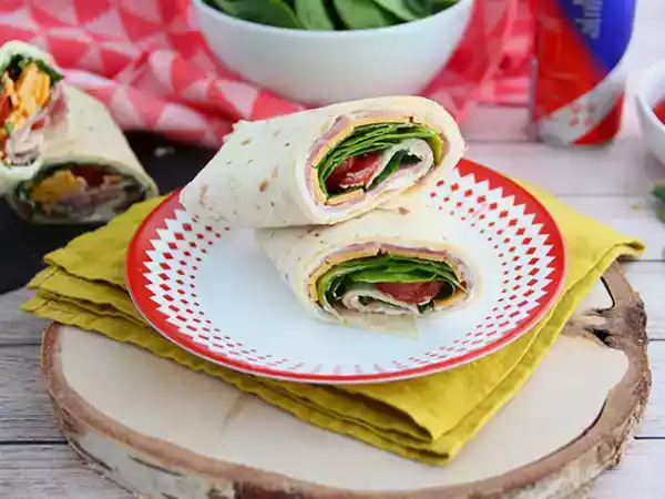 Recept Ham en cheddar spinazie wraps