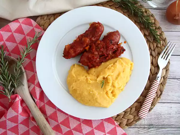 Recept Diots de savoie met polenta en comté kaas