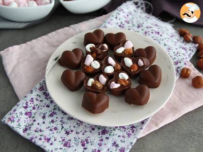 Recept Chocolade met marshmallows en hazelnoten