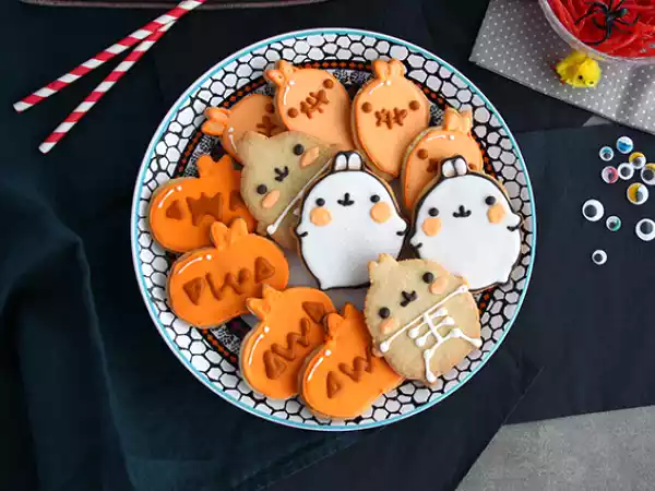 Recept Molang halloween zandkoekjes