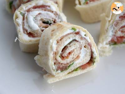 Recept Aperitiefwraps met gerookte ham en rucola