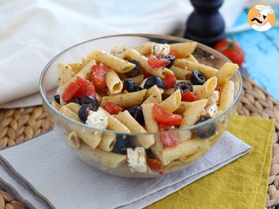 Recept Salade van pasta, tomaat, feta en olijven