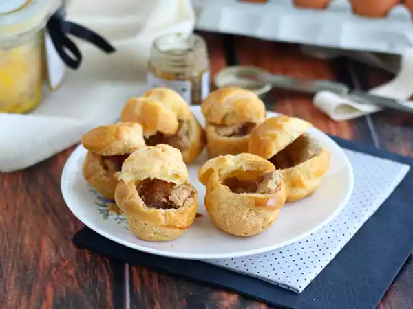 Recept Soezen met ganzenlever en gekonfijte ui