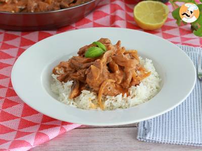 Recept Snelle en makkelijke rundvlees stroganoff