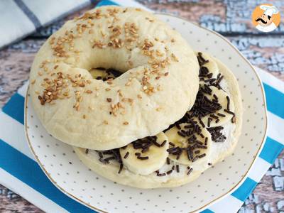 Recept Chocolade-banaan bagel