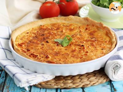 Recept Snelle en makkelijke zalmquiche