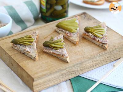 Recept Toast met rillettes en augurken