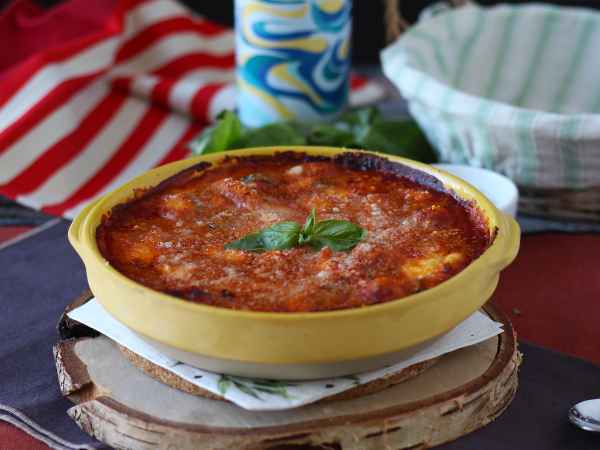 Recept Gegratineerde gnocchi met tomaat en mozzarella - gnocchi alla sorrentina in de oven