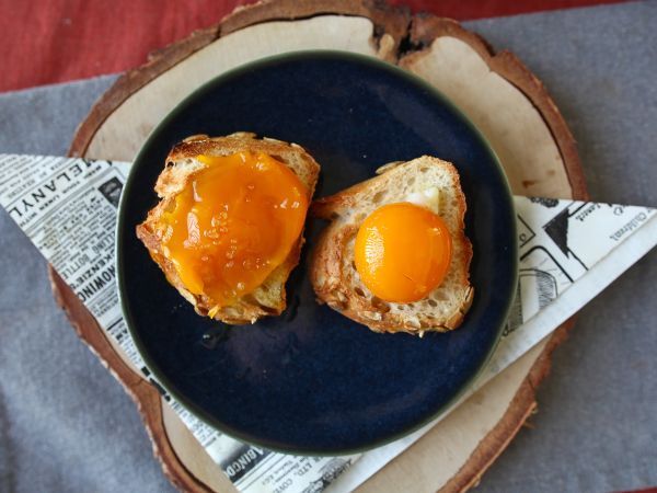 Recept Gekonfijte eidooiers met air fryer spread