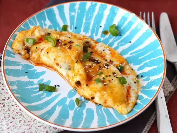 Recept Gebakken eieren met honing en mozzarella, het zoete, zoute en pittige express-ontbijt!