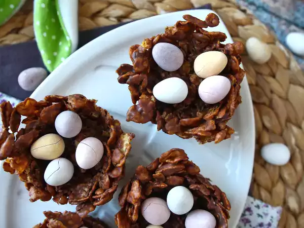 Recept Paasnesten in zandrozen
