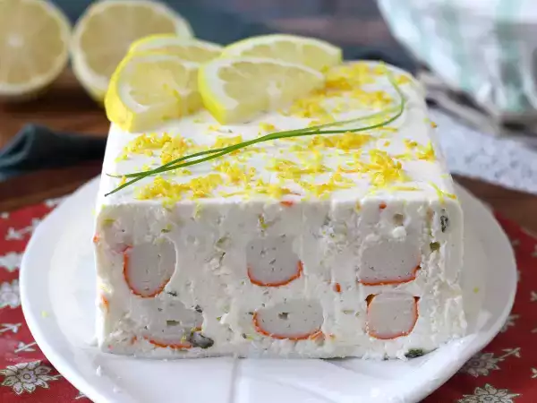 Recept Surimi-terrine zonder koken: een eenvoudig koud voorgerecht, perfect voor de zomer