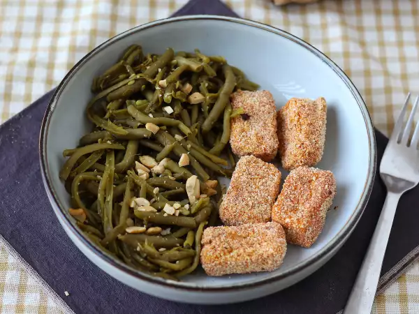 Recept Knapperige tofu-nuggets en thaise sperziebonen uit de heteluchtfriteuse