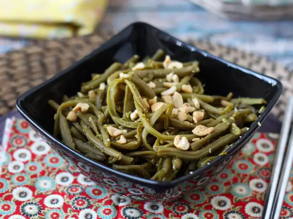 Recept Groene bonen met thaise saus, bereid in de air fryer