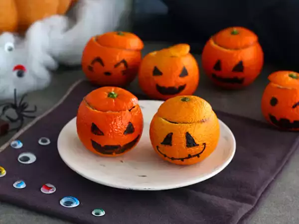Recept Halloween-clementines met chocolademousse