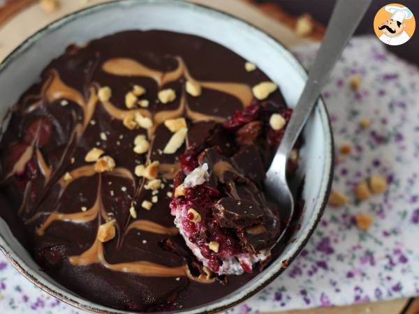 Overnight oats, rood fruit en chocolade, een gezond en stevig ontbijt! - Voorbereiding stap 8