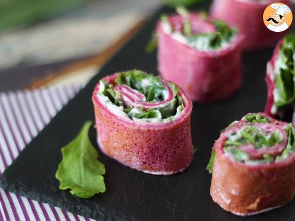 Flensjes van rode biet met ricotta en rucola - Voorbereiding stap 10