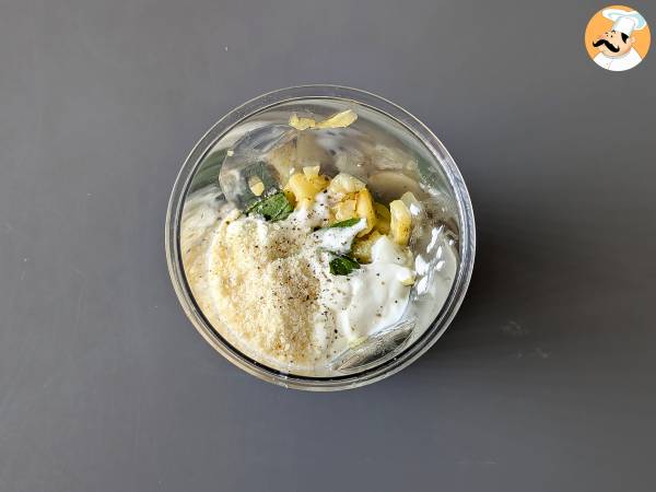 Romige pasta met courgettes en Griekse yoghurt - Voorbereiding stap 4