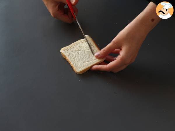 Knoflookbrood ster stijl met sandwich brood - Voorbereiding stap 1