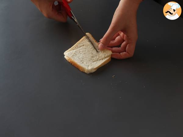 Knoflookbrood ster stijl met sandwich brood - Voorbereiding stap 2