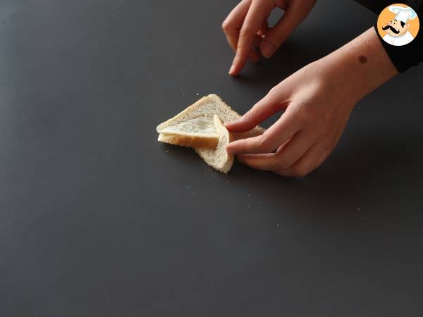 Knoflookbrood ster stijl met sandwich brood - Voorbereiding stap 4