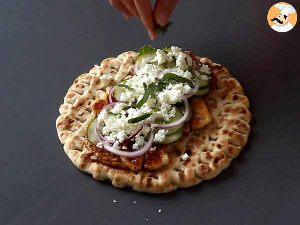 Gyros met halloumi, een vegetarische versie van het Griekse broodje! - Voorbereiding stap 9