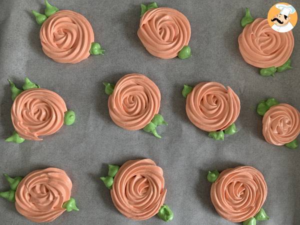 Meringues in de vorm van schattige roosjes! - Voorbereiding stap 8