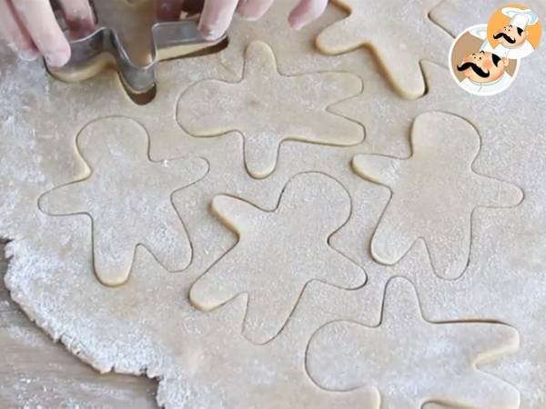 Koekjes van zandkoekjes - Peperkoekmannetjes - Voorbereiding stap 4