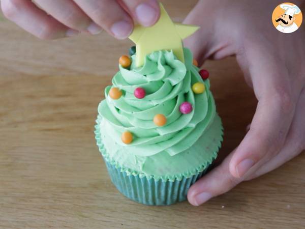 Cupcakes versierd voor Kerstmis - Voorbereiding stap 12