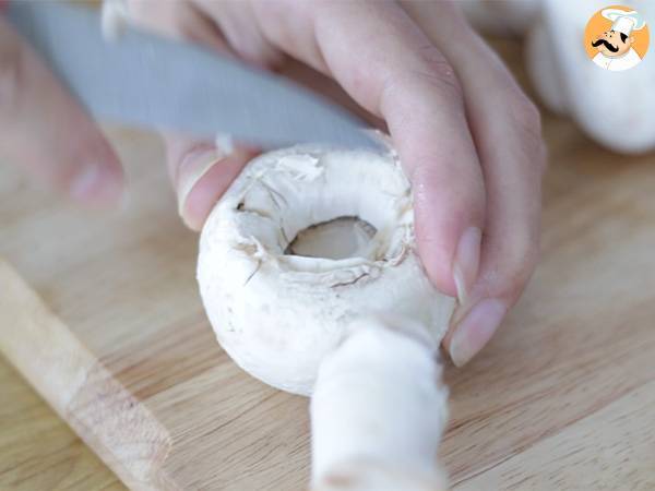 Gevulde champignons als aperitief - Voorbereiding stap 1