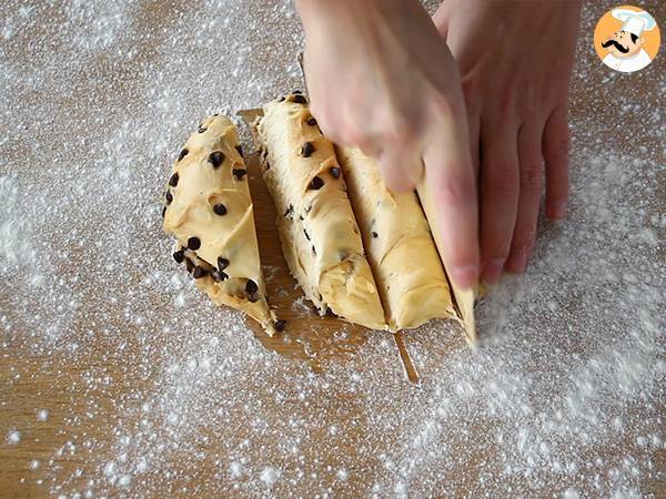 Chocoladebroodjes met chocolade stukjes - Voorbereiding stap 6