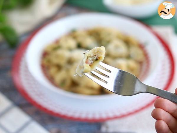 Tortellini met parmezaan, ham en basilicum - Voorbereiding stap 9