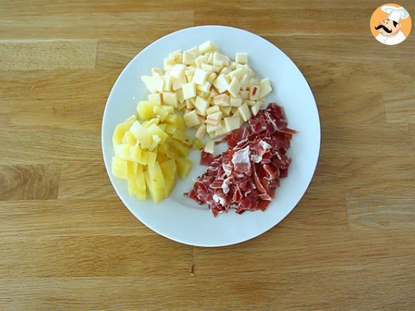 Cake met overgebleven raclettekaas - Voorbereiding stap 1