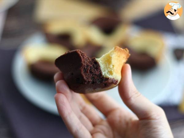 Chocolade-vanillecake met dubbele smaak en chocoladehart - Voorbereiding stap 8